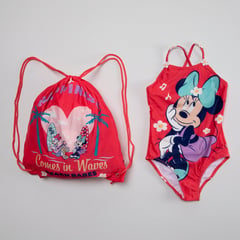 MINNIE - Traje De Baño Mas Bolso Niña