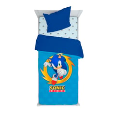 SONIC - Juego De Cama: Edredón + Juego De Sábanas