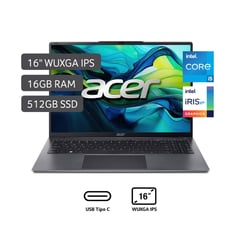 Laptop Intel Core I5 16gb 512gb Aspire 12° Gen 16"