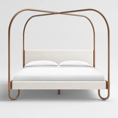 CRATE & BARREL - Cama King con Dosel Tapizada Gracia