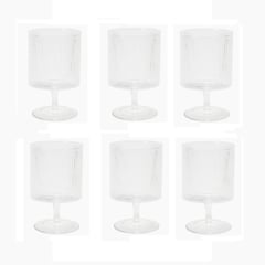 BASEMENT HOME - Set x 6 Copa Estriado Clear 310 ml