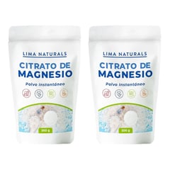 LIMA NATURALS - Citrato Magnesio 200g Pack X 2