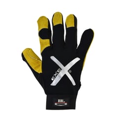 RDL - Guantes de Seguridad Ejecutivo Negro Descarne Amarillo Spandex