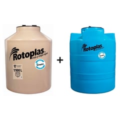 Combo Tanque de Agua 1100 L + Cisterna de 1200 L