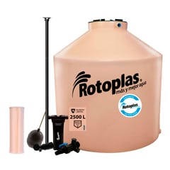 ROTOPLAS - Combo Tanque de Agua 2500L + Accesorios + Repuesto de Cartucho Filtro