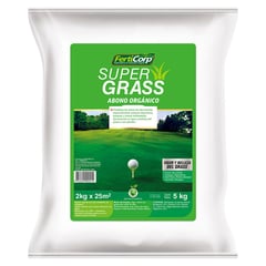 FERTICORP - Abono Orgánico Super Grass 5 kg Abono natural con alto contenido de nitrógeno 26 cm7 cm32 cm