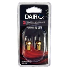 DAIRU - Conector Atornillable RG59 Dorado