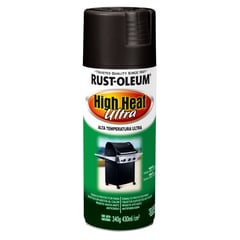 RUST OLEUM - Aerosol Alta Temperatura Negro Brillante 340 Gr.