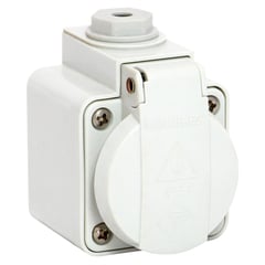 MENNEKES - Toma Visible Schuko Gris 16AMP 2P+T 250V IP54