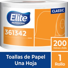 ELITE PROFESSIONAL - Papel Toalla Marrón 200m x 1 Unidad