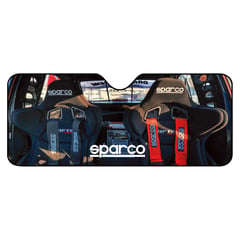 SPARCO - Tapasol para Auto Poliéster 130 x 70 Cm Negro