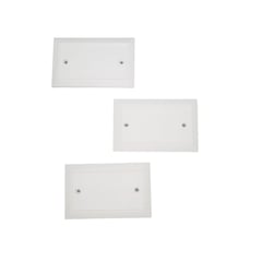 Pack x3 Tapa Ciega Rectangular PVC