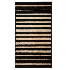 JUST HOME COLLECTION - Alfombra Rectangular Carrera Rayas Negras 50x90cm