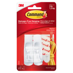 3M - Gancho Command Rectangular Mediano Blanco