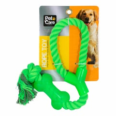 PET CARE - Hueso soga para Perro Nylon Verde 5x2.8x40cm