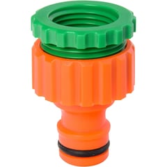 ERGO - Adaptador Hembra para Manguera de 3/4'' a 1/2'' Plástico Verde/Naranjo