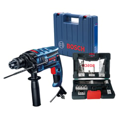 BOSCH - Taladro Percutor Eléctrico GSB 16 RE 850W + Set de 41 Accesorios + Maletín