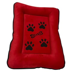 ACCECAN - Colchoneta para Perro Raza Mediana Tela Rojo 58x7x75cm