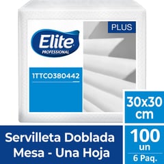 ELITE - Set de 100 servilletas doblada en 4 Plus