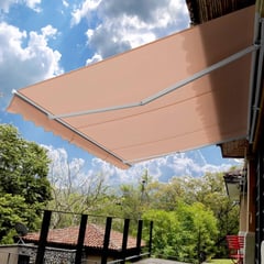 HOGGAN - Toldo Retráctil 3.95 x 2.50 M Beige Oscuro