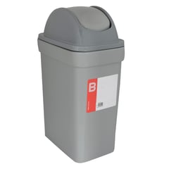 BASA - Papelero Ahorra Espacio Bodeguita 35L Gris