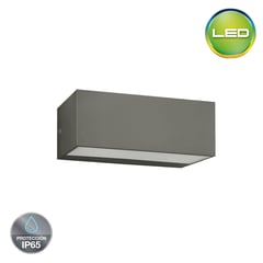 LIGHTECH - Aplique Exterior LED Istria 12W IP65 Gris Luz Cálida