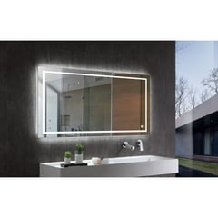 SENSI DACQUA - Espejo de Baño con Luz LED Rectangular Cannes 120x70cm