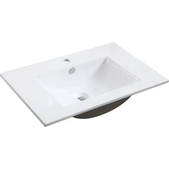 SENSI DACQUA - Lavamanos para Empotrar A Mueble Rectangular Blanco 82x46cm