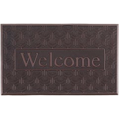 JUST HOME COLLECTION - Limpiapiés Rectangular Welcome Steel 45x75cm Gris