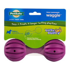 PET SAFE - Juguete para Perro Pequeño Busy Buddy Waggle Jebe Morado