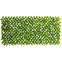 Cerco Extensible con Flores Artificial Verde 200x100cm