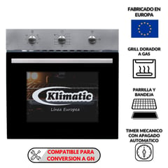 KLIMATIC - Horno Empotrable A Gas Lubeck Negro 60L Bc