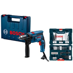 BOSCH - Taladro Percutor Eléctrico 1/2" 750W GSB 13 RE + Set de 41 Piezas + Maletín