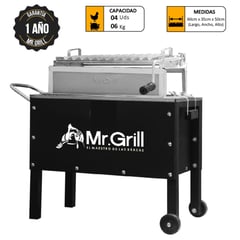 MR GRILL - Caja China Med Jr Black Galvanizada + Parr Regulador