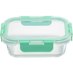 JUST HOME COLLECTION - Contenedor Clip Vidrio Rectangular 370ml