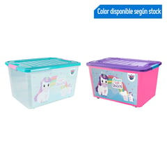 REYPLAST - Caja de Plástico Suprema #50 37.5L Unicornio