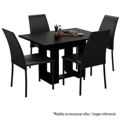 TUHOME - Mesa de Comedor Volterra 120 cm Negro