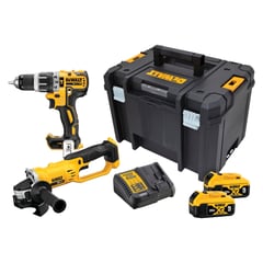 DEWALT - Taladro Percutor 1/2" + Esmeril 4-1/2" Inalámbricos DCK209P2T