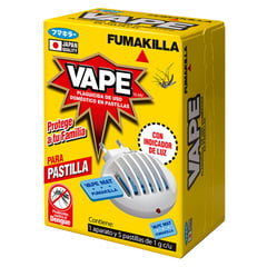 VAPE - Repelente de Mosquitos Aparato Inalámbrico + 5 Pastillas Caja (180) Para exterminar mosquitos