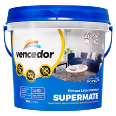 SUPERMATE - Pintura Antibacterial Blanco Decorativo 1 GL