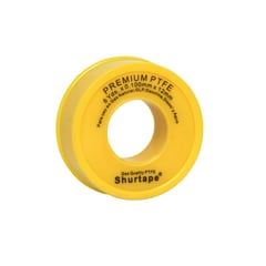 SHURTAPE - Cinta Teflón para Agua y Gas Amarillo 0.120mm x 12mm