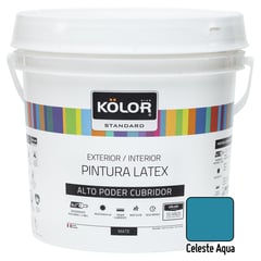 KOLOR - Pintura Latex Standar Celesteaqua 1GL