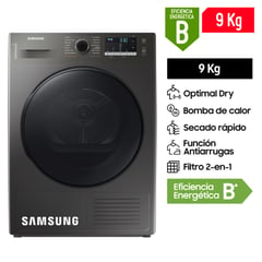 SAMSUNG - Secadora 9 Kg Eléctrica DV90TA040BX Inox