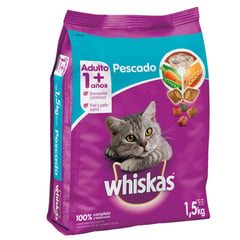 WHISKAS - Adultos Alimento para Gatos 1.5 kg Sabor Pescado