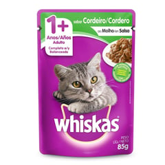 WHISKAS - Adultos Alimento para Gatos 85 gr Sabor Cordero