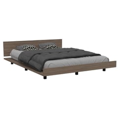 TUHOME - Cama 2 Plazas Kaia Miel/Blanco