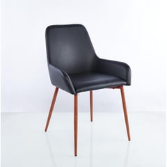 TUHOME - Silla Sitial Concept Negro/Café Oscuro