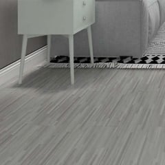 DECOKASA - Piso PvC Autoadhesivo Prensado Gris 1.6mm 91.4x15.2cm 5m2