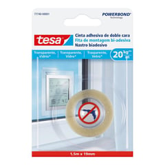 TESA - Cinta Doble Faz Transparente 1.5 m. x 19 mm.