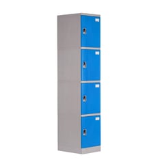 MALETEK - Locker Plástico 4 Casilleros Portacandado Azul